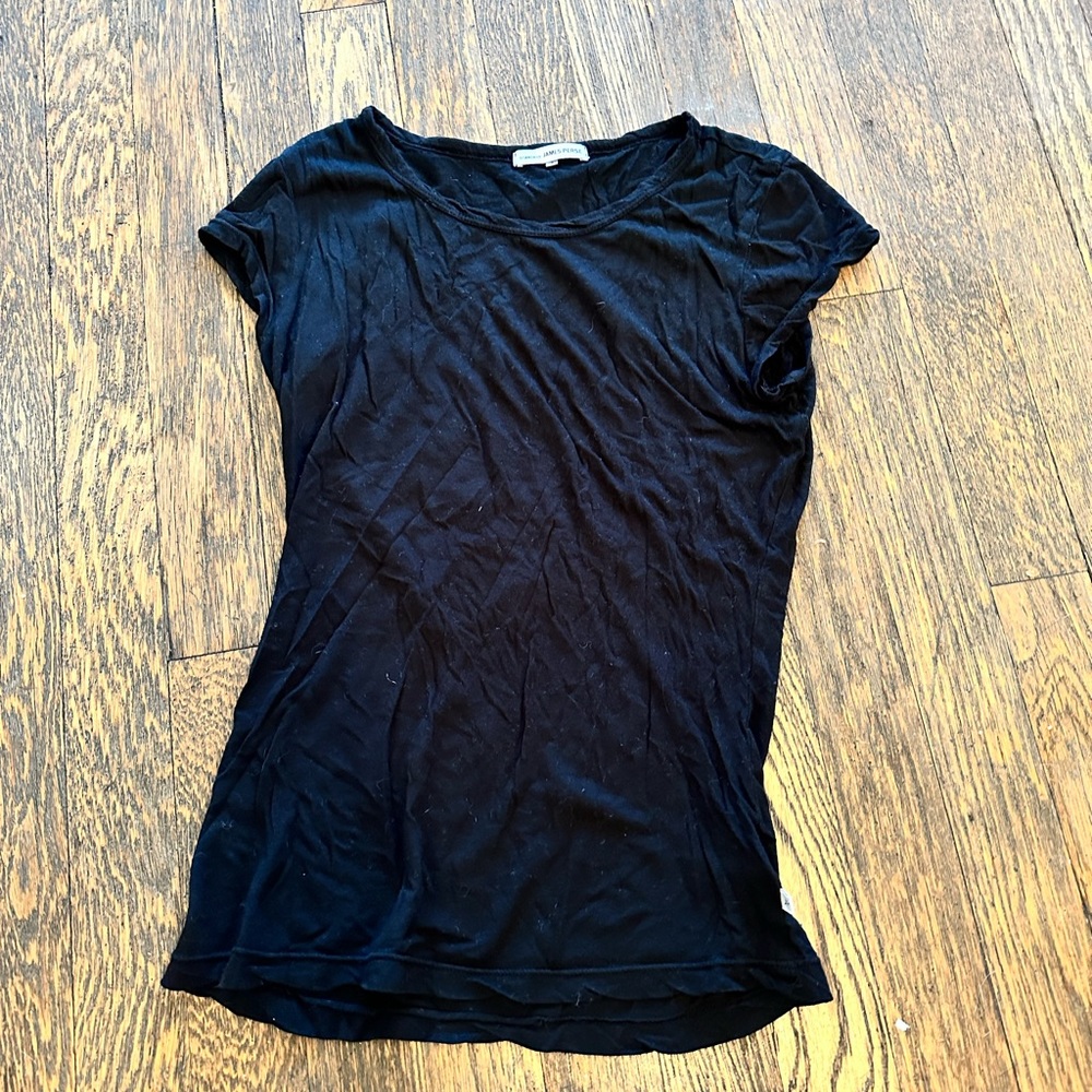 James Perse T-shirt - Black in Size XS/S